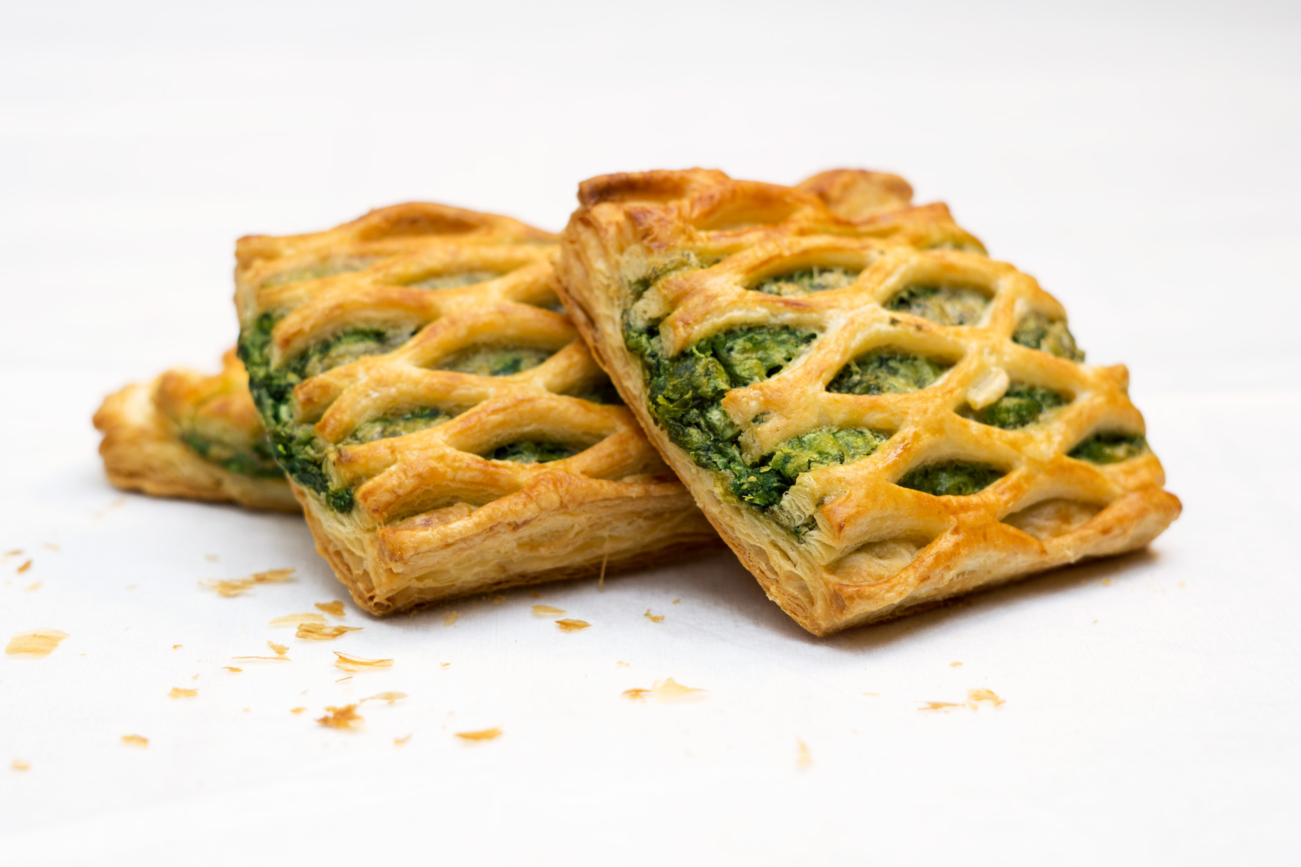 Fotografía de hojaldre malla de vegetales